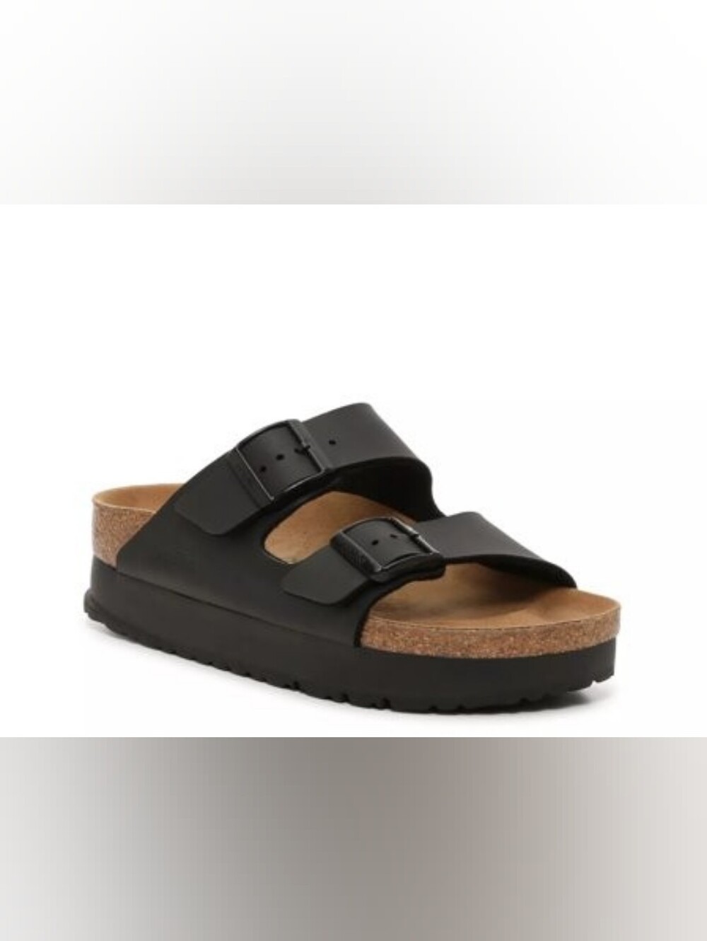 Papillio By Birkenstock Black Arizona Platform Slide Sandal 41